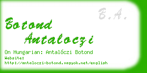 botond antaloczi business card